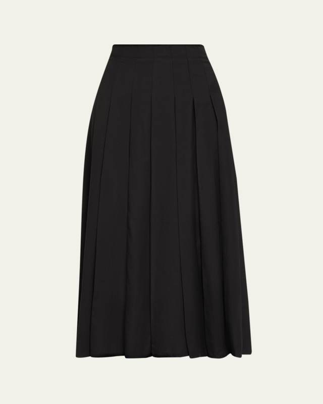 Hilde Pleated Raw Edge Skirt